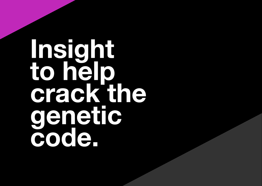 Text: Insight to help crack the genetic code.